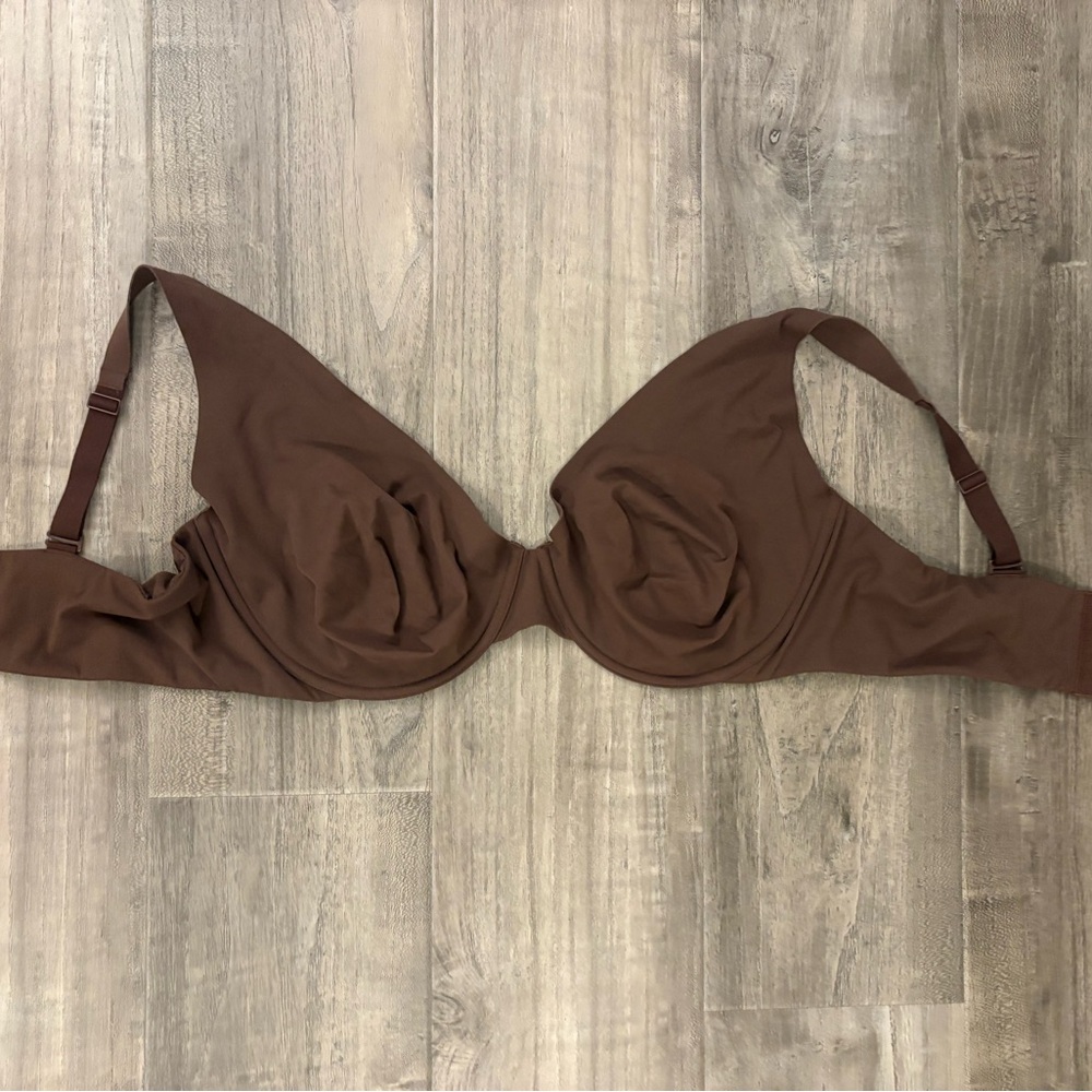 Skims Smoothing Intimates Unlined Full Coverage Bra in Cocoa Sz 44DD - Picture 2 of 6